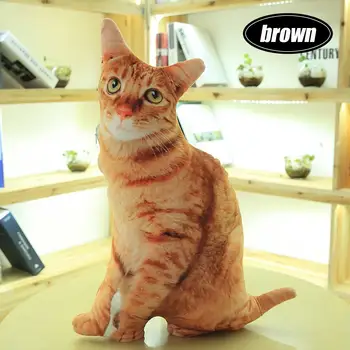 

New Large 50CM Washabl 3D simulation Plush Toy Cute Expression Simulation Cat Pillow Bedroom Sofa Decorations Cushion