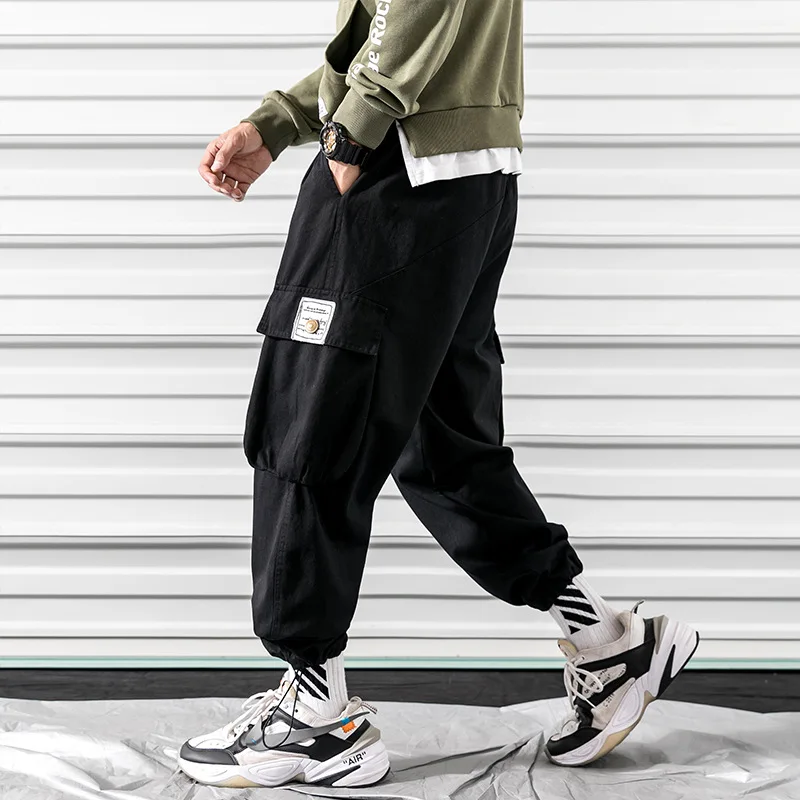 

2020 Spring Main Push Japanese-style Rolling Door Large Size Large Pocket Workwear Capri Pants M-5x Hk19