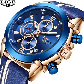 

Reloj LIGE New Military Sport Watches Mens Top Brand Luxury Quartz Men Watch Silicone Waterproof Chronograph Relogio Masculino