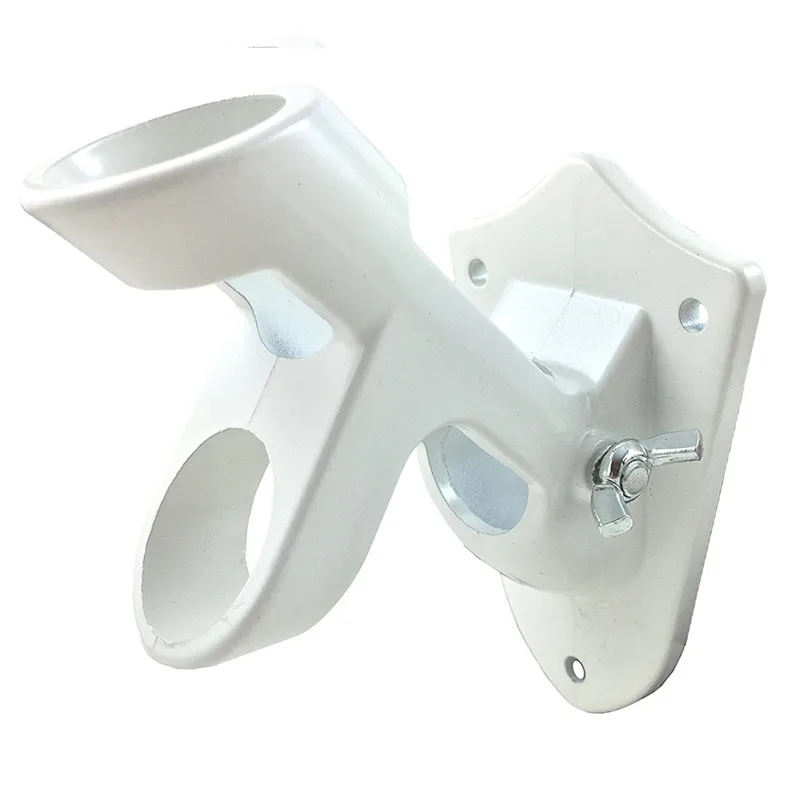 

Outdoor Aluminum alloy wall flagpole bracket Mount 2 Positions- white