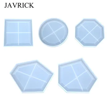 

DIY Crystal Epoxy Resin Mold Irregular Geometry Coaster Mold Handmade Mirror Surface Table Mold