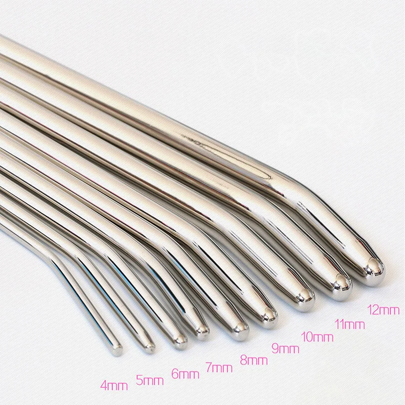 4-12mm Steel Catheter Rod Penis Plug Urethral Sound Sex Toys Urethral Dilators Magic Wand For Men Gay Urethra Stimulation silicone urethral dilator urethral dilator