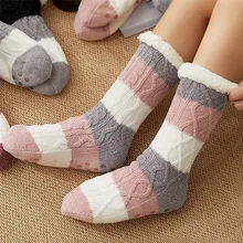 Женские носки плотные теплые шерстяные кашемировые зимние носки унисекс бесшовное бархатное сапоги Нескользящие зимние теплые носки для сна z3
