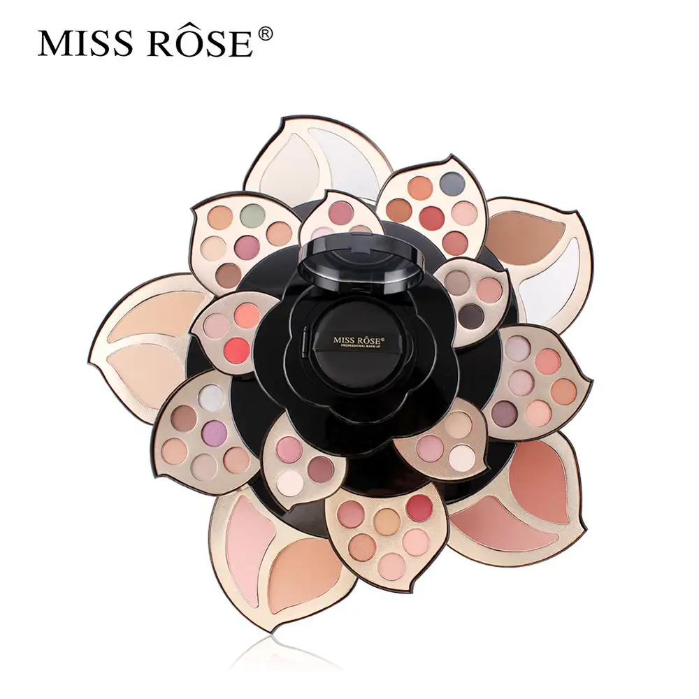 Miss rose палитра для макияжа черная большая форма цветка сливы золотые черные тени