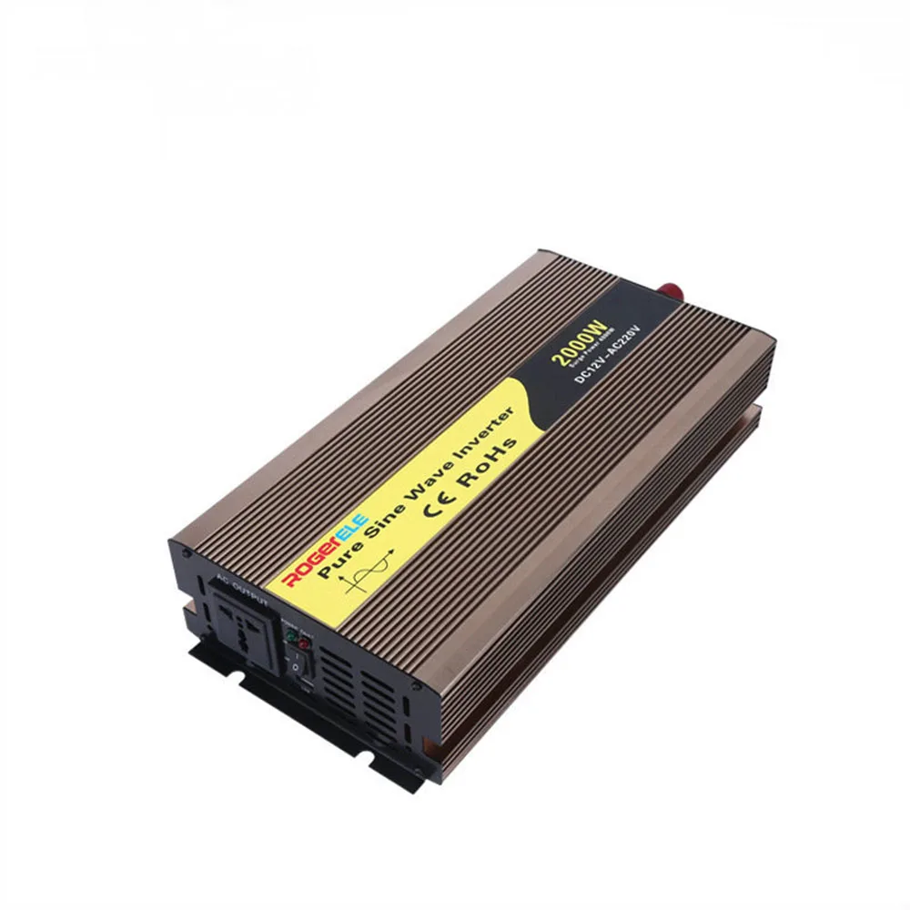 2000 Вт Чистая Синусоидальная волна инвертор DC12V 24V 48V к AC220V 50HZ 60HZ усилитель конвертера мощности для Автомобильное зарядное устройство, инвертор