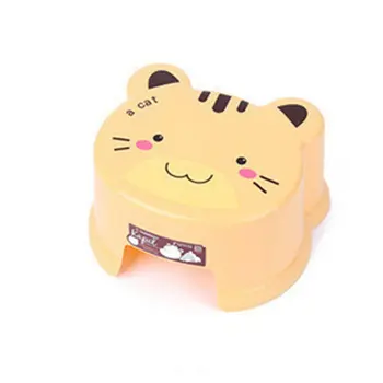 

Thick Plastic Stool Multi Purpose Slip Resistant Children Stool Creative Cartoon Stool for Bathroom Living Room