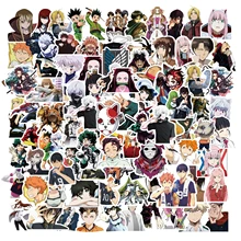 

100PCS Cartoon Anime stickers Attack on Titan/My Hero Sticker For laptop Kids DIY Luggage Skateboard Motorcycle Decals stickers