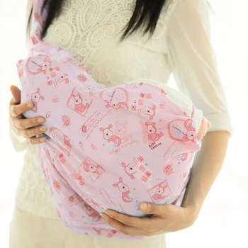 

Newborn Baby Sling Carrier Cotton Wrap Breathable Ergonomic Adjustable Wrap Sling Soft Nursing Pouch Front Infant Strap One-size