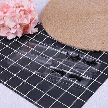 

10PCS Eye Lashes Storage Box Portable Plastic False Eyelashes Makeup Cosmetic Case Organizer Display Container Empty