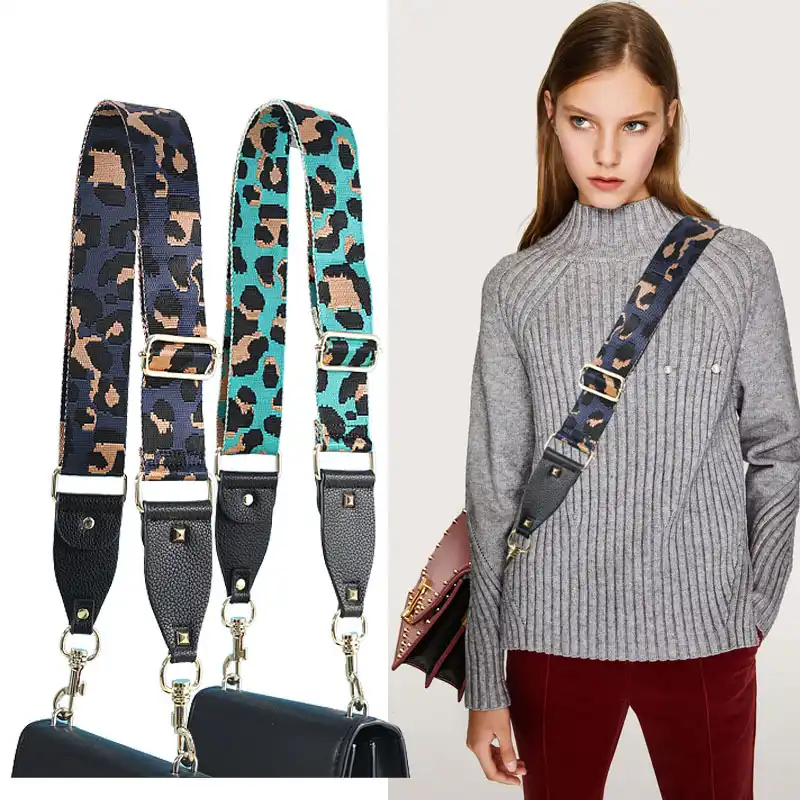 leopard print luggage strap