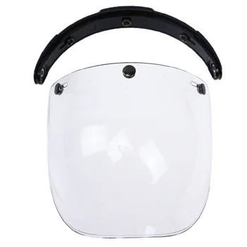

Genuine Product Bubble Lens Motorcycle Helmet Goggle Lens Retro Helmet Lens with Three Button Frame