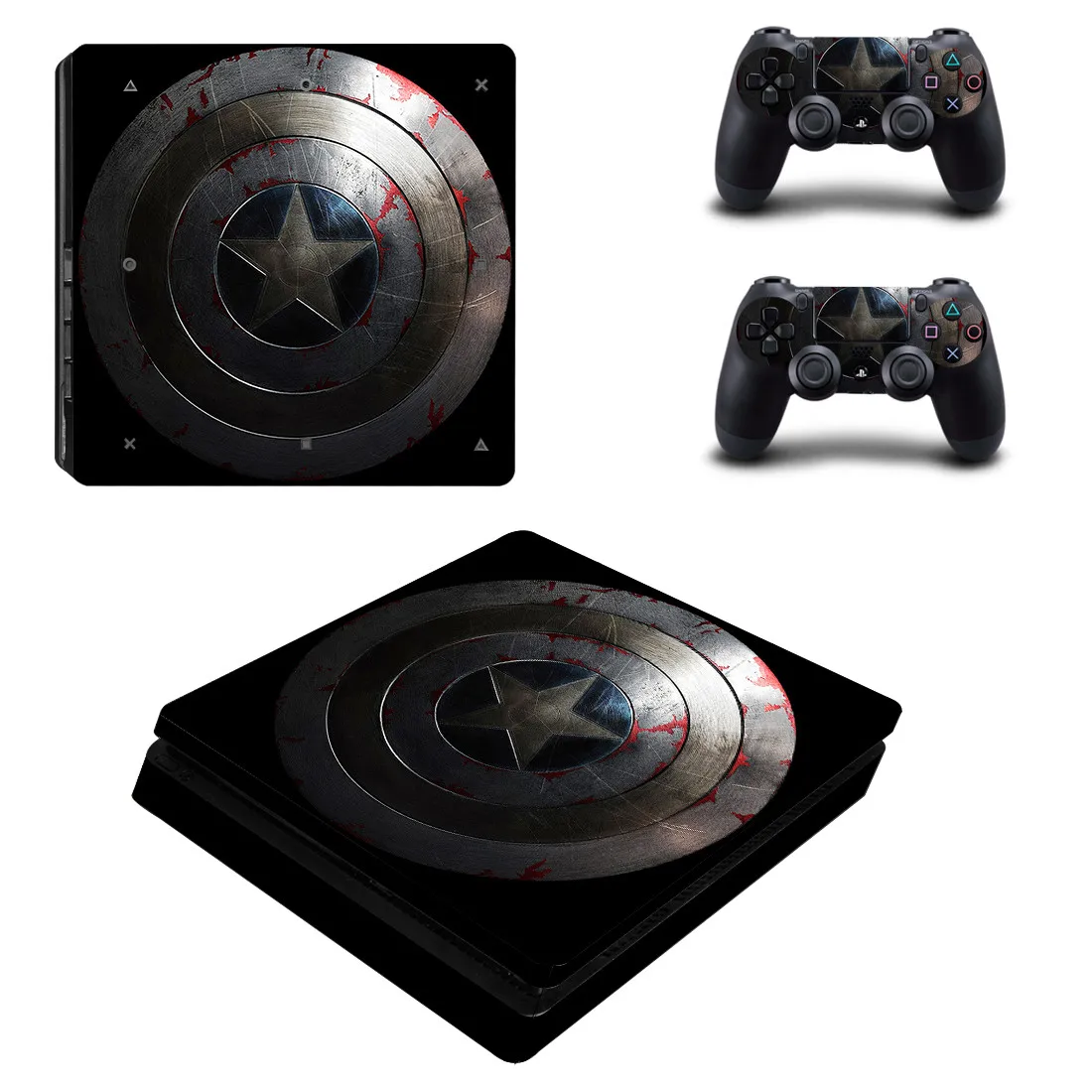 PS4 Slim sticker s Капитан Америка игровая станция 4 Тонкая кожа Наклейка Pegatinas для playstation 4 Slim консоль и контроллер