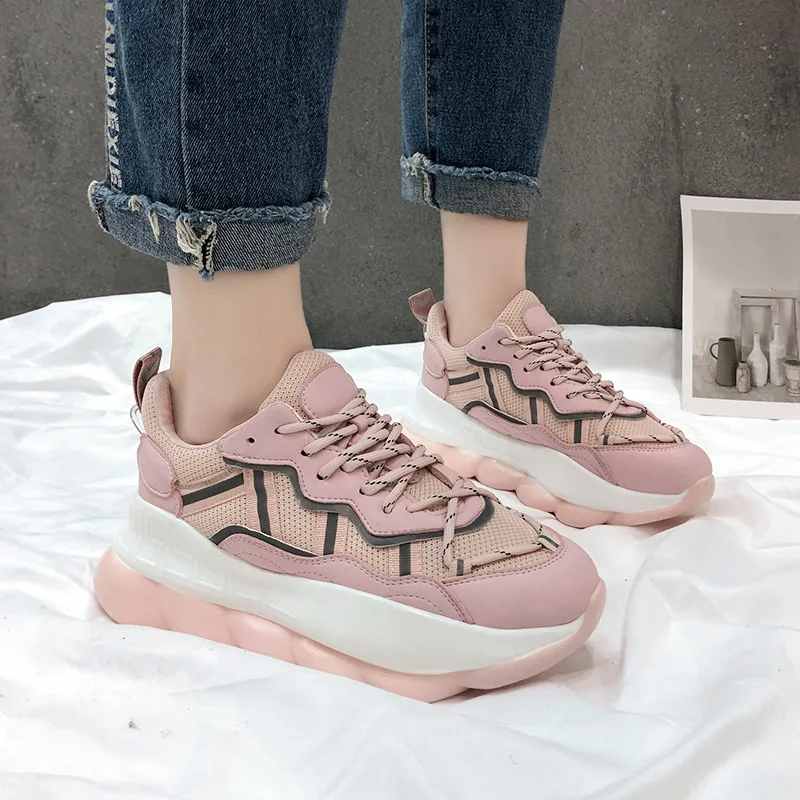 

Online Celebrity Dad Shoe Women's INS Fashion Ozhouzhan WOMEN'S Shoes 2020 New Style Spring Versatile Thick Bottomed Casual Spor