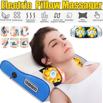 

Electric Neck Massager Massage Pillow Infrared Heating Kneading/Shiatsu Timing Neck Shoulder Cervical Relaxing Massager 100-240V
