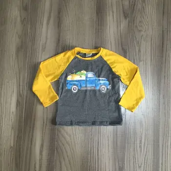 

girlymax children boy Fall raglans Girls Halloween raglans boys pumpkin in truck print raglans baby kids boutique top