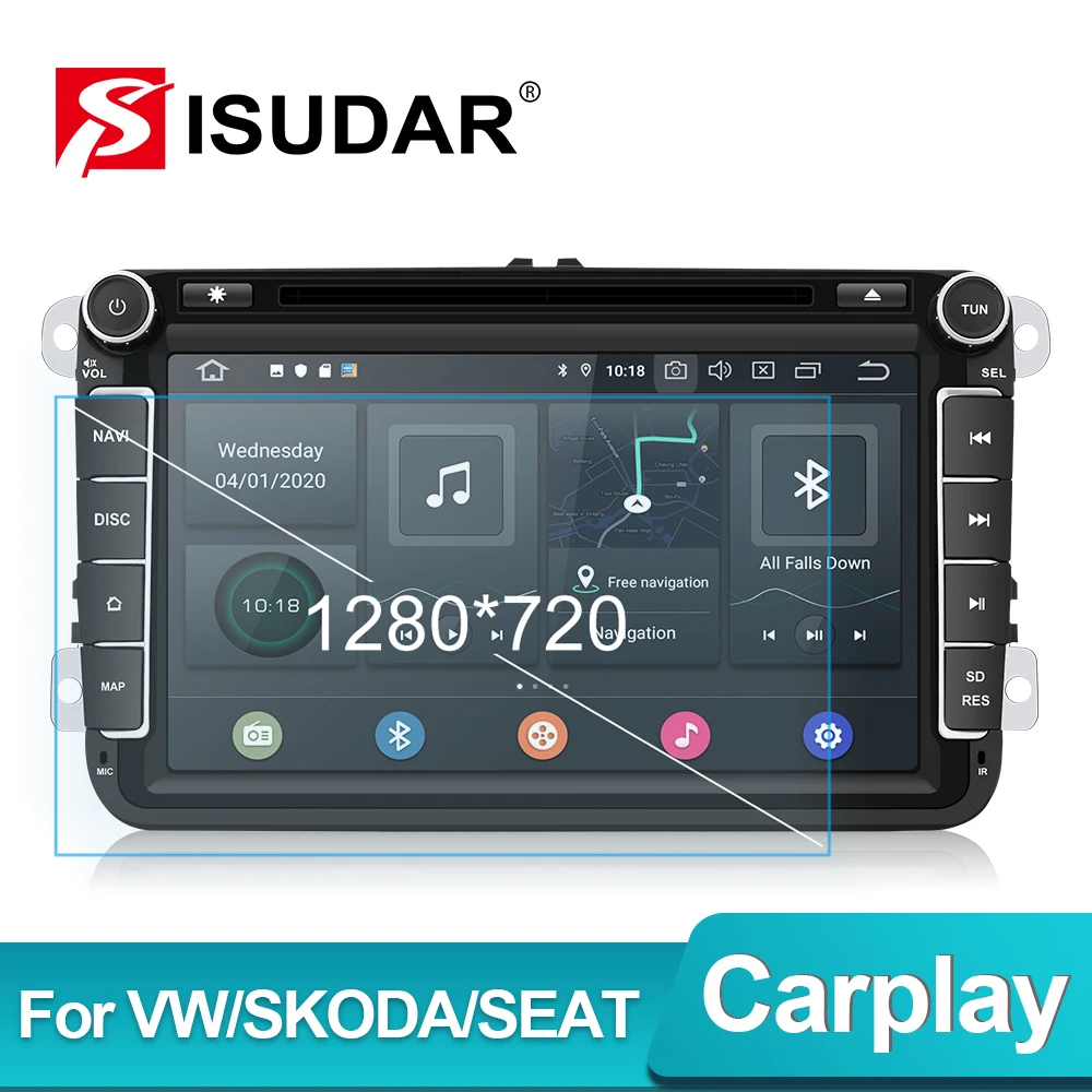 Isudar PX6 2 Din Android 10 автомобильное радио для Skoda/Seat/Volkswagen/VW/Passat b7/POLO/GOLF 5 6 авто