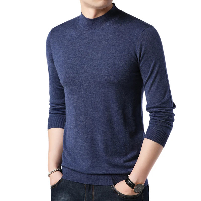 Men Sweater Casual Male Solid Knit Shirts Slim Sweater Leisure Tops  2019 Brand New Hot Brand Clothing Sueteres Hombre Cafarena