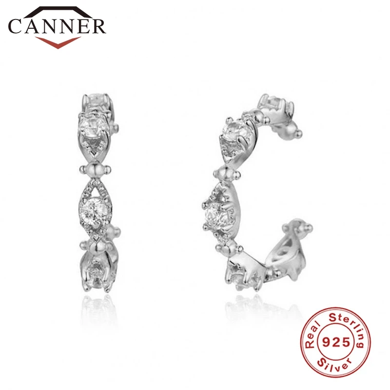 2 silver 1 пара сережек для ушей в виде снежинок из 925 пробы серебра без пирсинга, клипсы для женщин, циркониевый зажим с кристаллами - Окраска металла: 2 silver