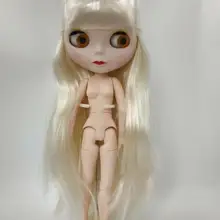 Кукла Blygirl как кукла Blyth как на фотографии, кремово-желтый прямые длинные волосы