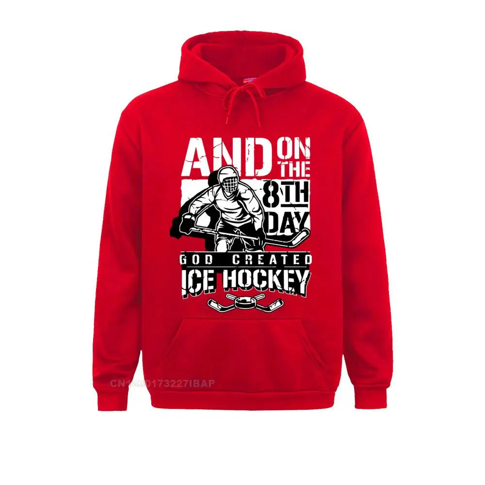 On The 8th Day Ice Hockey Was Created Childrens Hoodie Skating Kids 
