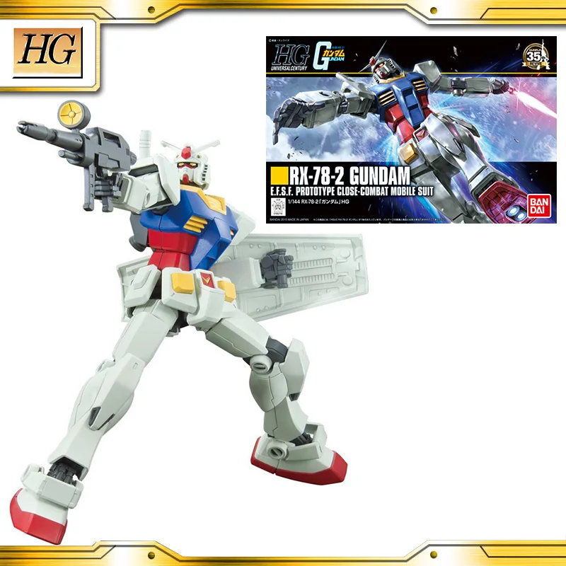 Экшн-фигурки BANDAI GUNDAM HGUC аниме экшн-фигурки RX-78-2 191 1/144 декоративные детские