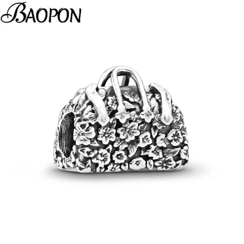 

2Pcs/lot Flower Clusters Stacked Bages Charm Beads Pendant Fits Original Brand Charm Braeclet Necklace For Women DIY Jewelry