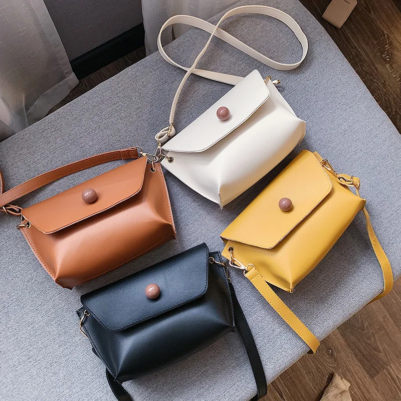 

INS Super Fire Bag Women's 2019 Autumn And Winter New Style Korean-style Retro Simple Versatile Pu Shoulder Square Sling Bag