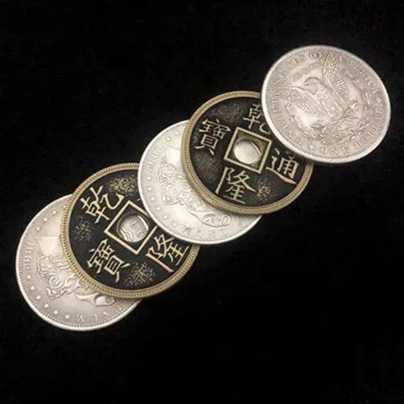 

Made in China by Jimmy Fan (No cup) Magic Tricks Close up Magic Magician Illusions Coin Appear Vanish Magia Gimmick Props Funny