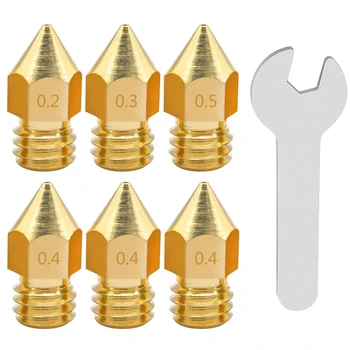 

3D Printer Accessories Mk8 Brass Nozzle Tip Nozzle Nozzle Diameter 0.5mm 0.4 mm 0.3mm 0.2 mm Extrusion Head