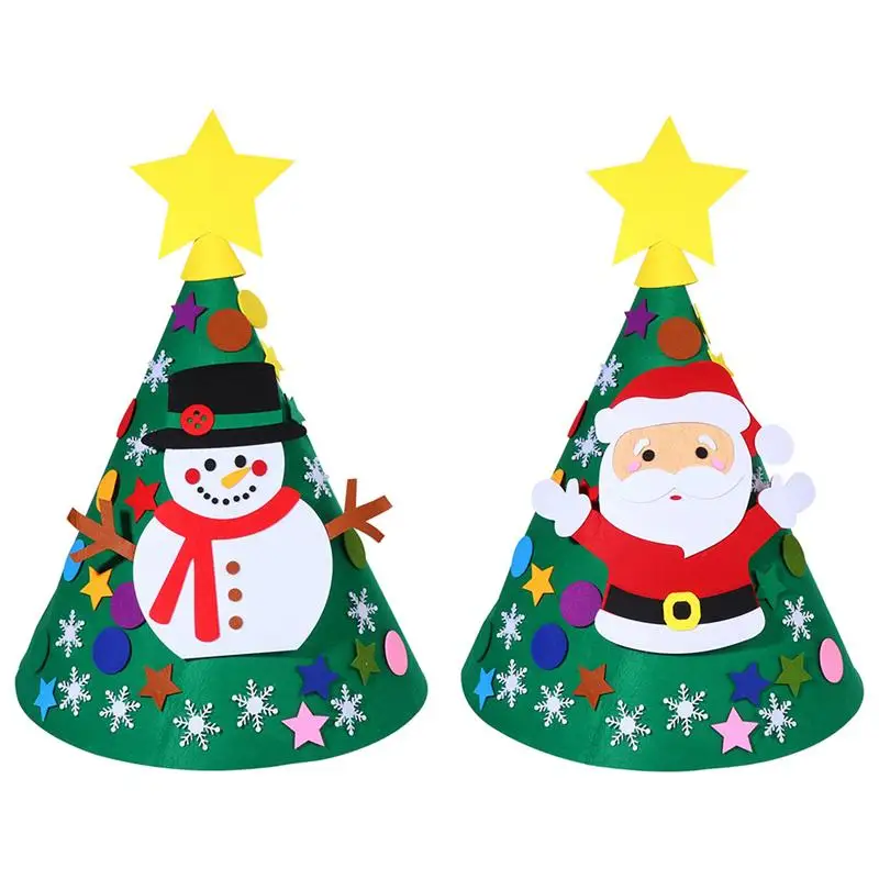 

2 Sets DIY Practical Felt Christmas Tree for Gift Children Art Craft