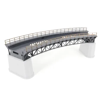 

1:87 HO Scale Train Railway Scene Decoration Q4 R1 Curved Railway Bridge Model Without Pier For Sand Table Educational Toy Gift