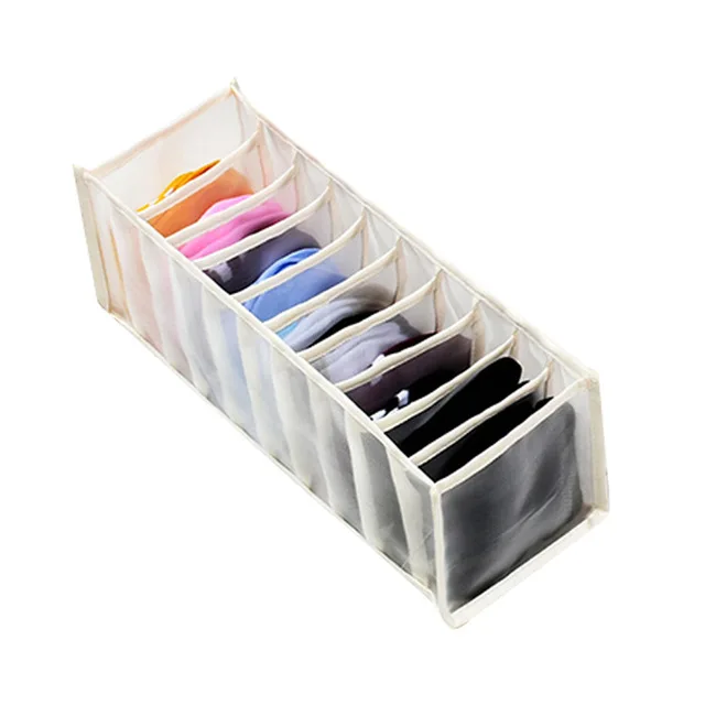 Multi-grids Underwear Storage Box Sock Bra Underpant Organizer Lattice Mesh Drawer Tidy Divider Practical Grid underwear 