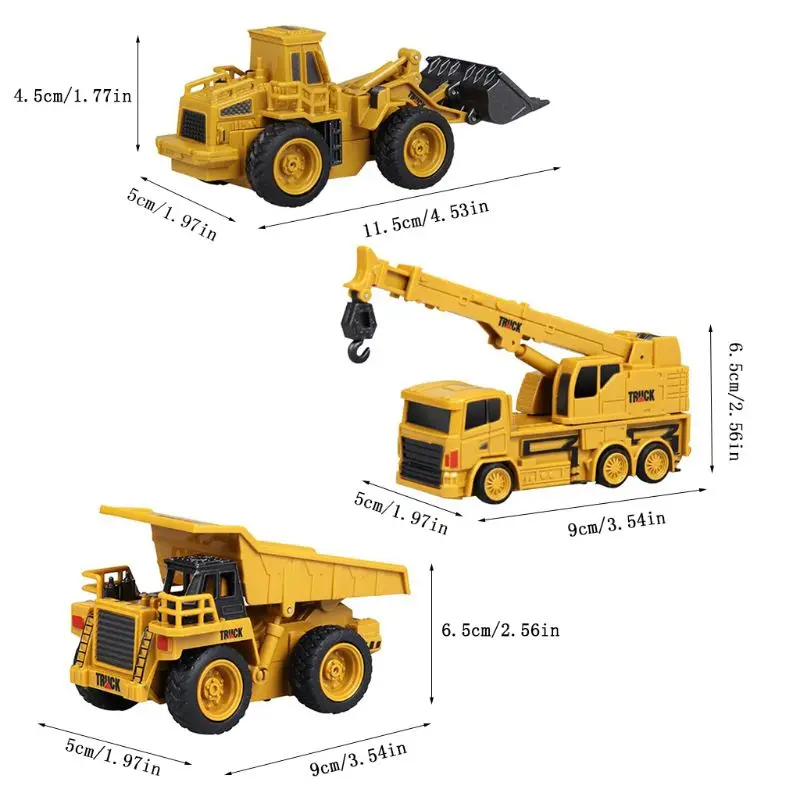 1/64 экскаватор грузовик демпинг автомобиль кран мини строительная машина RC игрушки