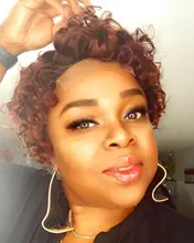 Beeos corto rizado 250% corte Pixie Bob peluca 13*2 Frente de encaje pelucas de cabello humano Remy brasileño cabello humano Pre arrancado con el pelo del bebé