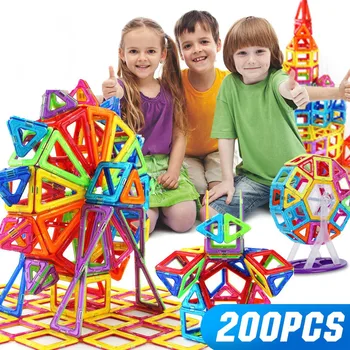 

Mini 200PCS-46PCS Magnetic Designer Constructor Toy For Boys Girls Magnetic Building Blocks Magnet Educational Toys For Children