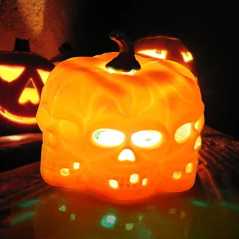 

Halloween Pumpkin Light Colorful Luminous Skull LED Flash Light Party Decor