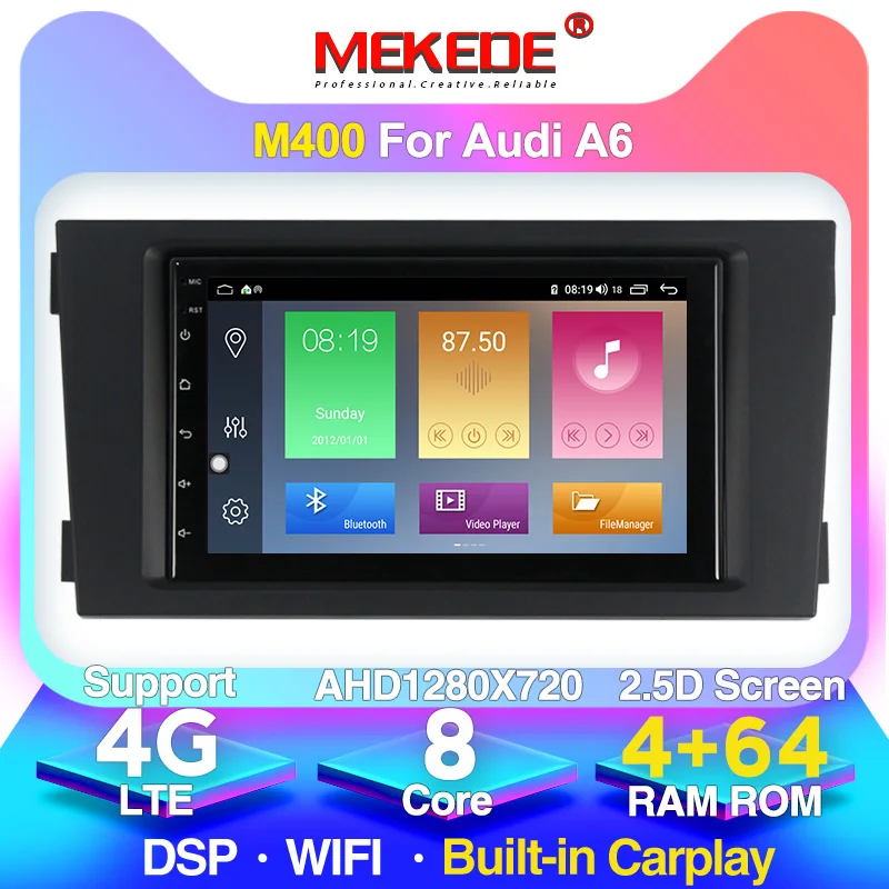 7 'Ɗ + 64G встроенный CarPlay Apple Android автомобильный DVD плеер для автомобиля Audi A6 A1 A3 A4