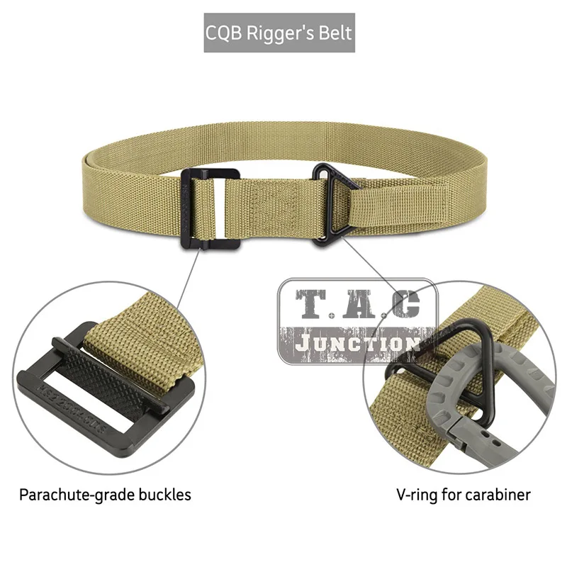 Тактический CQB Rigger's Belt 1," аварийный спасательный пояс Rappel поясной ремень для стрельбы с v-образной пряжкой Регулируемый ремень