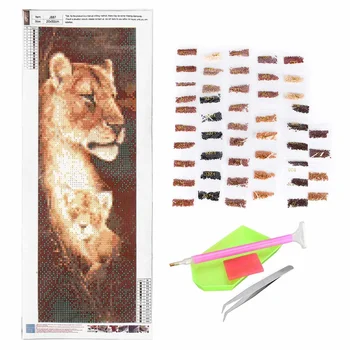 

DIY 5D Full Drill Diamond Painting Square Elephant Leopard Cross Stitch Craft Mosaical Picture Rhinestones Diamond Embroidery