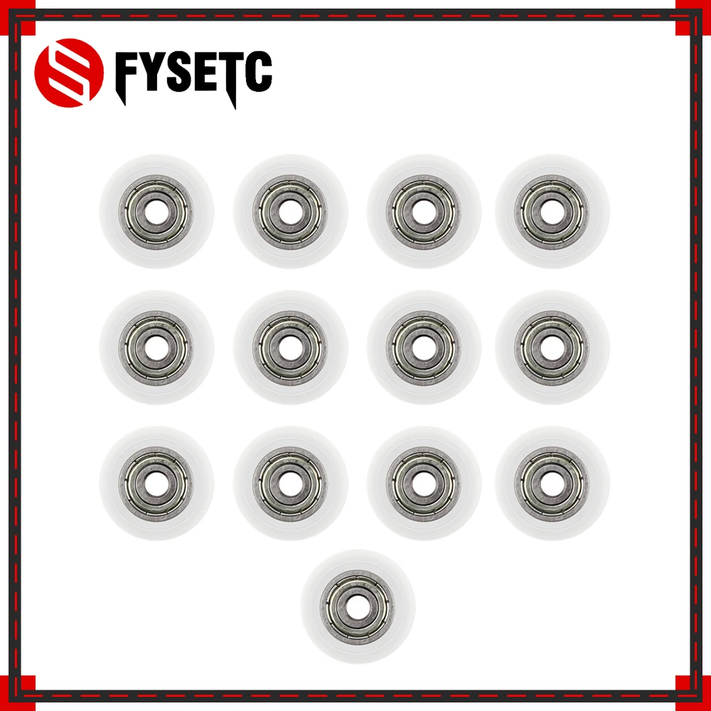 

13Pcs POM Material Wheel with Bearings White 3D Printer Part for V-slot for ender 3 cr-10 3D printer Accessories