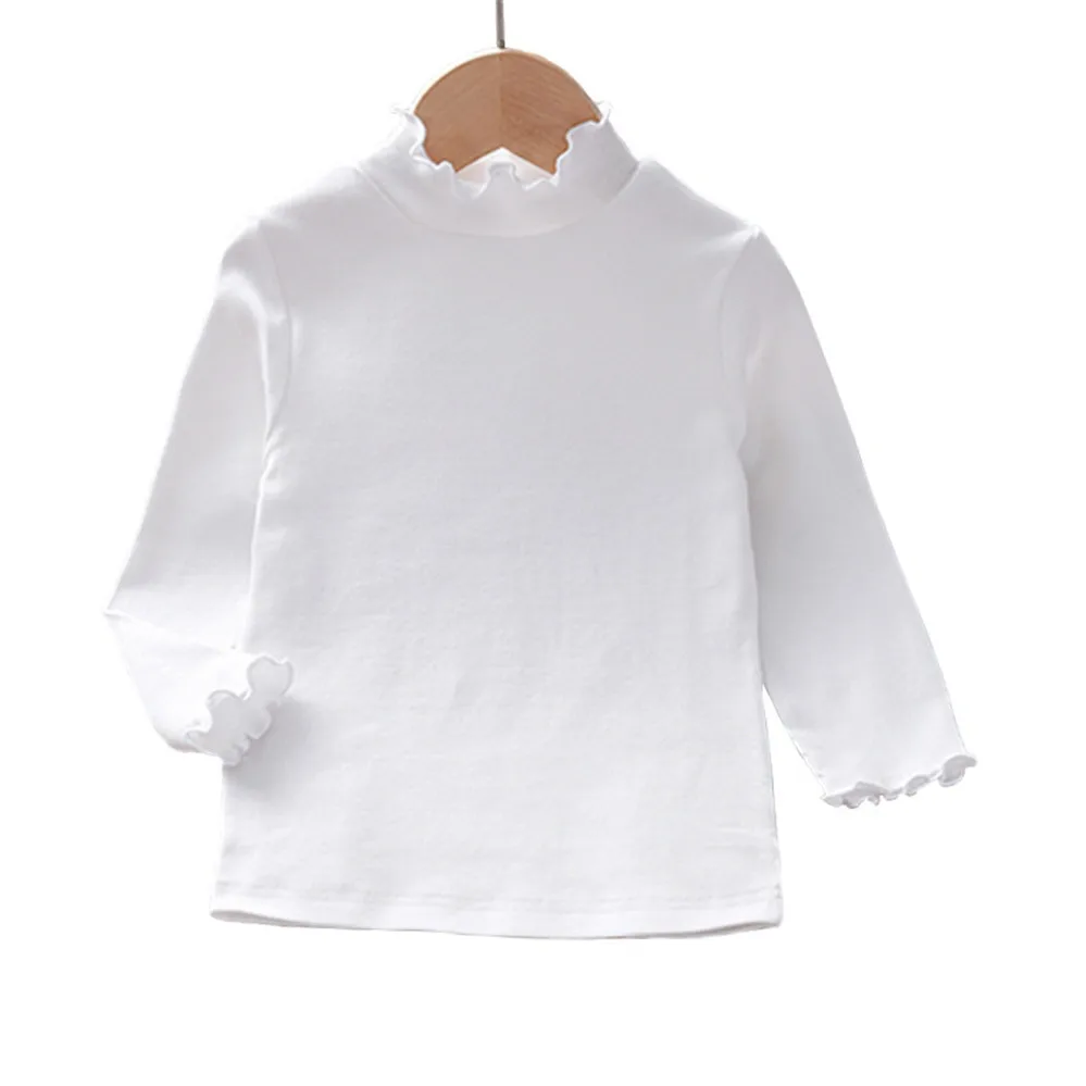 Spring Autumn White Lace Long Sleeve Big Girls Tops School Girl Blouse Shirt for Kids Baby Toddler Teen Children Clothes