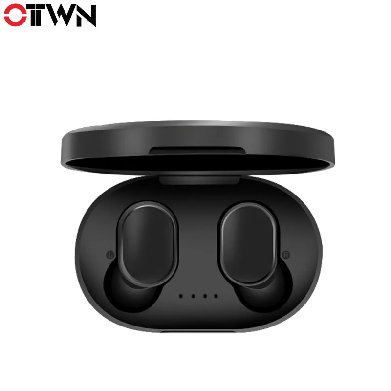 OTTWN новые Tws 5,0 Bluetooth наушники A6S мини беспроводные наушники-вкладыши 3D стерео наушники с микрофоном беспроводные наушники - Цвет: Черный