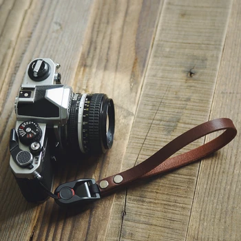 

British 595 quick release camera wrist strap head layer genuine leather rope Sony micro SLR Leica Fuji retro