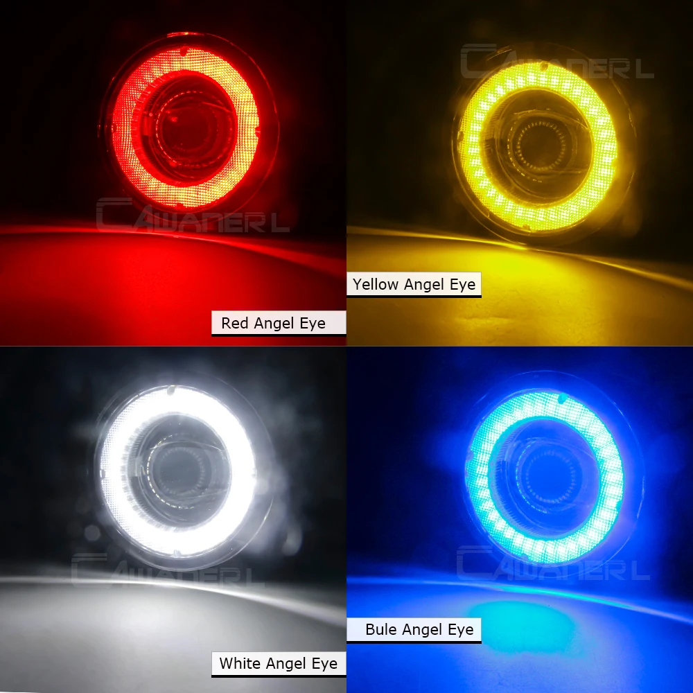 2 Pieces Car Fog Light Assembly LED Angel Eye Daytime Running Light DRL 30W H11 12V For Mitsubishi Outlander 2006- led car light,fog lights