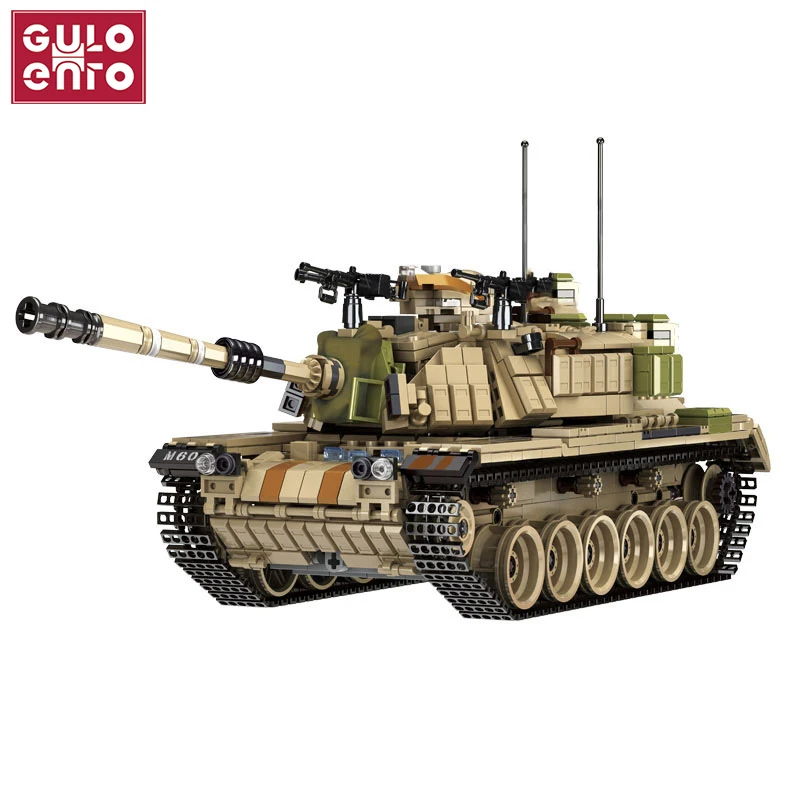 Военная серия 1753 шт. основной боевой танк M60 Magach строительные блоки армейское