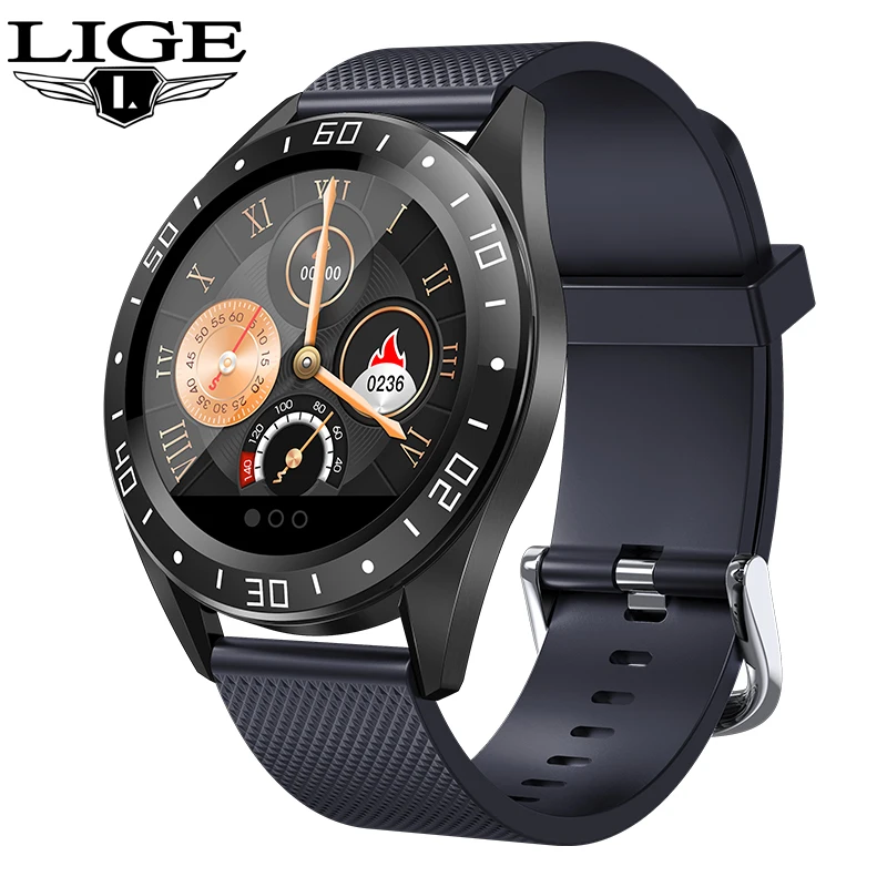 LIGE IP67 Водонепроницаемый Спорт для iPhone смарт-часы для мужчин и женщин сердечного ритма функция кровяного давления фитнес-трекер Смарт-браслет