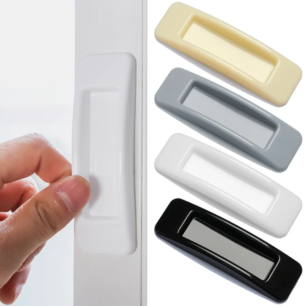 Multi-purpose Cupboard Knob Furniture Knobs Plastic Self-adhesive Door Handles Wardrobe Pulls Door Stick Hardware Safety 1Pair door handles cabinet handles