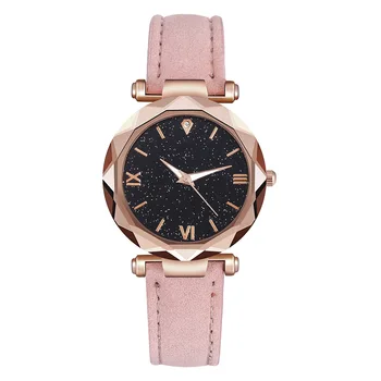 

Watch Women Fashion Starry Sky Clock Casual Leather Band Ladies Watches Simple Female Quartz Wristwatches Gifts Relogio Feminino
