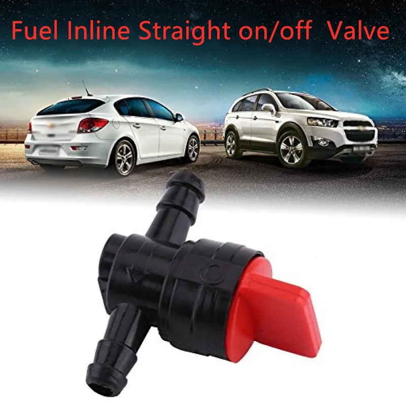 

1PC 1/4" Inline Straight ON/OFF Valve Fuel Cut Shut switch tap red Rotary Engine carburetor shutoff block controller Fittings