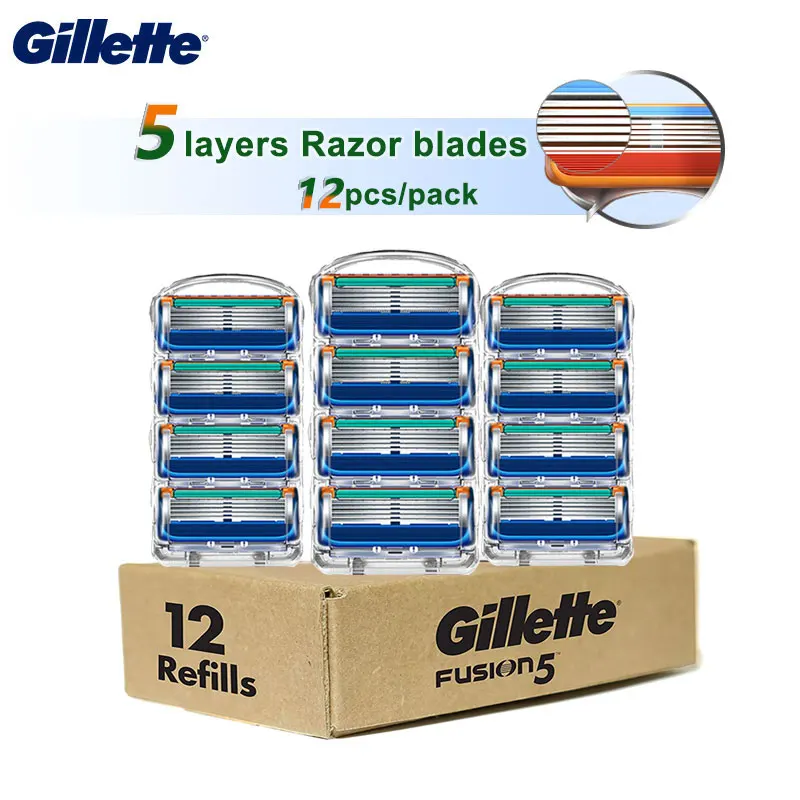 Лезвия для бритья Gillette Fusion 5 бритвы Кассеты джилет фьюжн бритвенный станок Для
